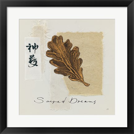 Framed Bronze Leaf II Sacred Dreams Print