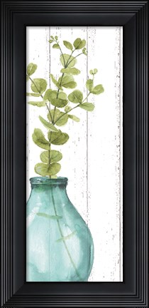 Framed Mixed Greens LXXXV Shiplap Print