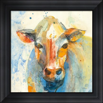 Framed Happy Cows II Print