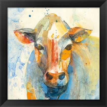 Framed Happy Cows II Print