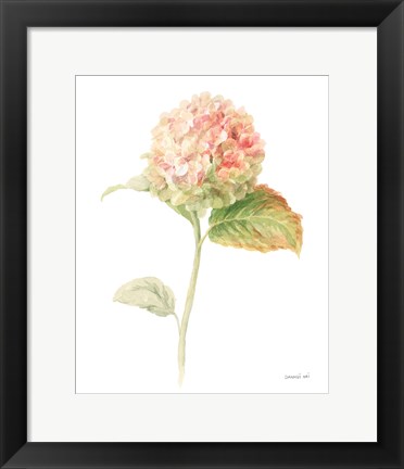 Framed Floursack Florals on White V Print