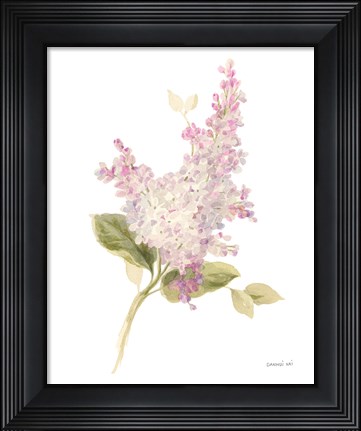Framed Floursack Florals on White VI Print