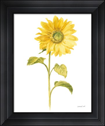 Framed Floursack Florals on White II Print