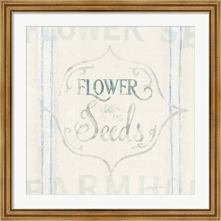 Framed Floursack Florals IX Print