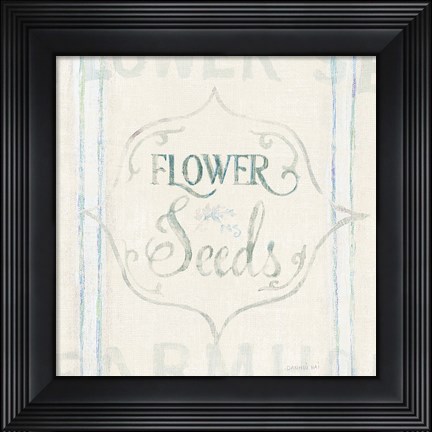 Framed Floursack Florals IX Print