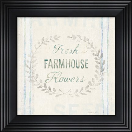 Framed Floursack Florals VIII Print