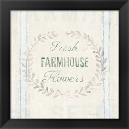 Framed Floursack Florals VIII Print