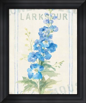 Framed Floursack Florals VII Print
