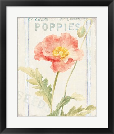 Framed Floursack Florals IV Print