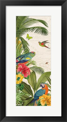 Framed Parrot Paradise VI Print