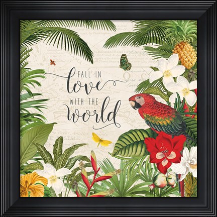 Framed Parrot Paradise V Print