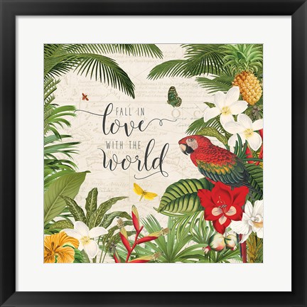 Framed Parrot Paradise V Print