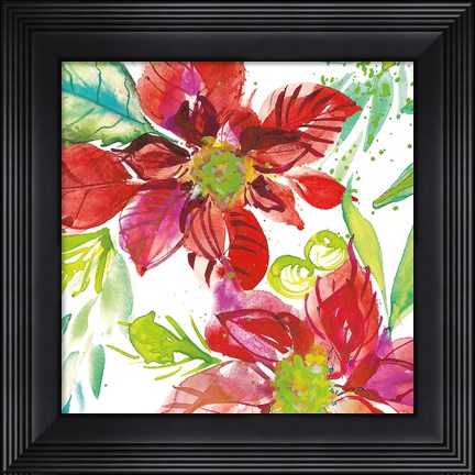 Framed Poinsettia Pretty I Print