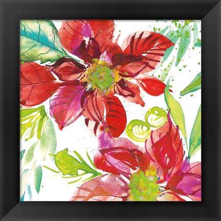 Framed Poinsettia Pretty I Print