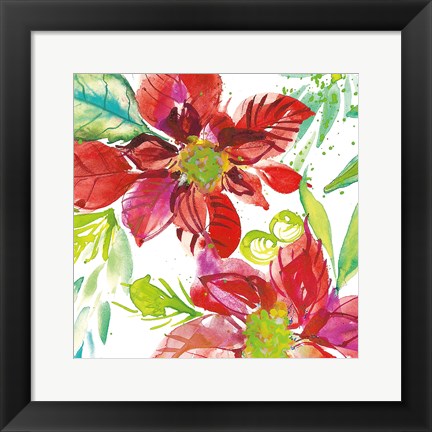 Framed Poinsettia Pretty I Print