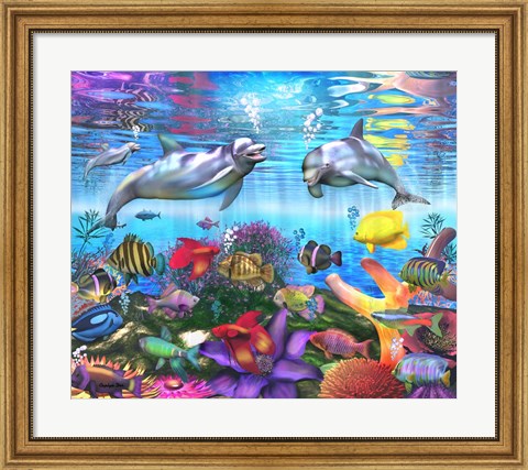 Framed Ocean&#39;s Hidden Gems Print