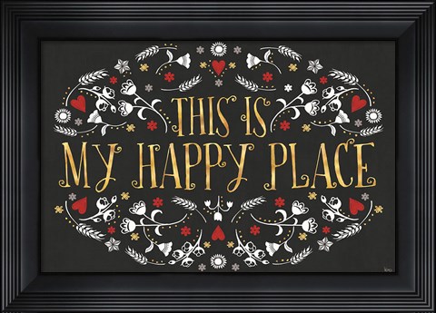 Framed Otomi Farm I Black Print
