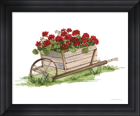 Framed Life on the Farm Wheelbarrow Element Print
