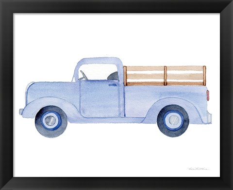 Framed Life on the Farm Truck Element Print