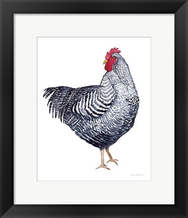 Framed Life on the Farm Chicken Element I Print