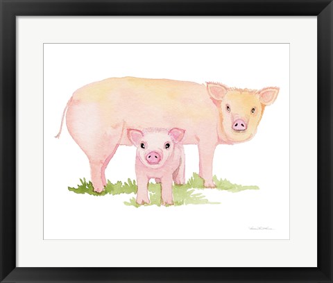 Framed Life on the Farm Animal Element IV Print