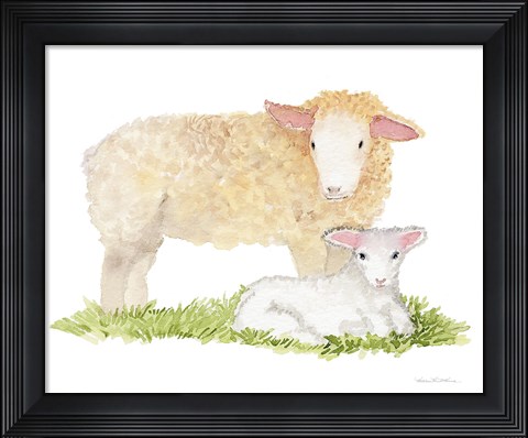 Framed Life on the Farm Animal Element III Print