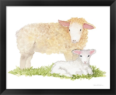 Framed Life on the Farm Animal Element III Print