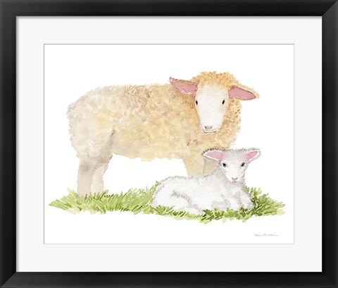 Framed Life on the Farm Animal Element III Print