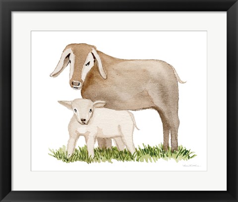 Framed Life on the Farm Animal Element II Print