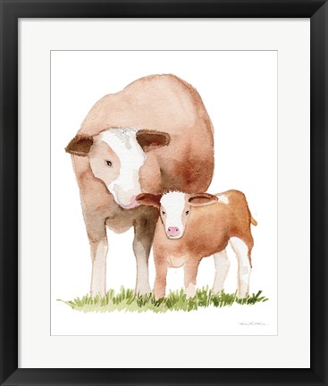 Framed Life on the Farm Animal Element I Print