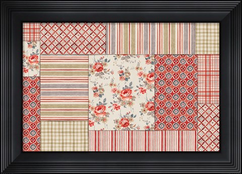 Framed Farm Patchwork III Print