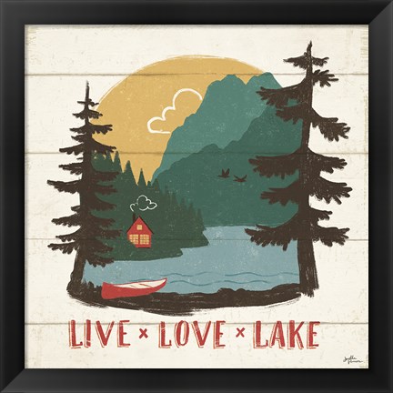 Framed Vintage Lake VII Print