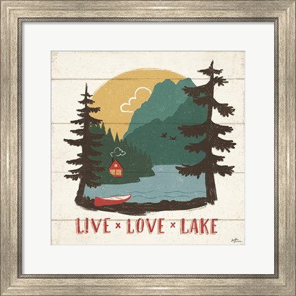 Framed Vintage Lake VII Print