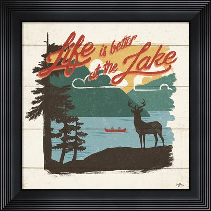 Framed Vintage Lake IV Print