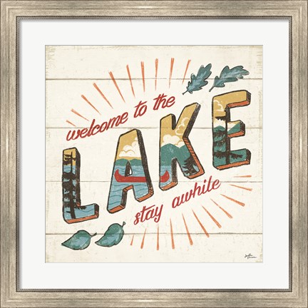 Framed Vintage Lake II Print