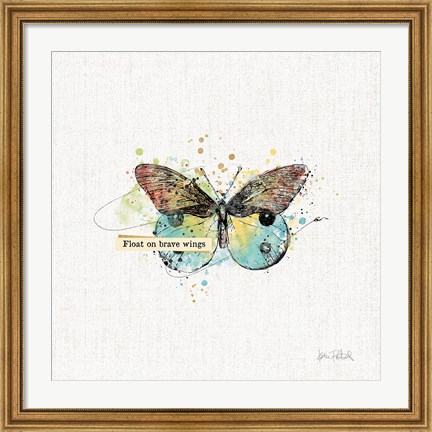 Framed Thoughtful Butterflies III Print
