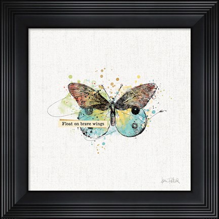 Framed Thoughtful Butterflies III Print