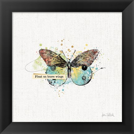 Framed Thoughtful Butterflies III Print