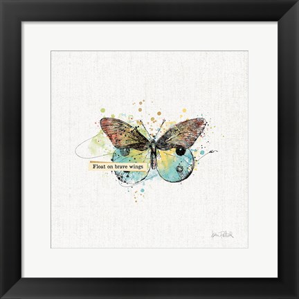 Framed Thoughtful Butterflies III Print