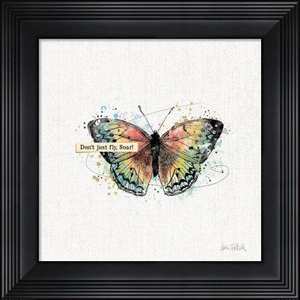 Framed Thoughtful Butterflies I Print