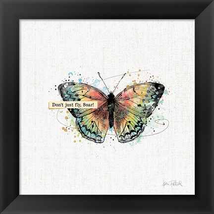 Framed Thoughtful Butterflies I Print