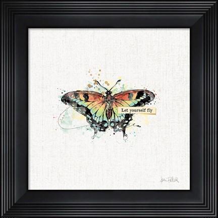 Framed Thoughtful Butterflies IV Print