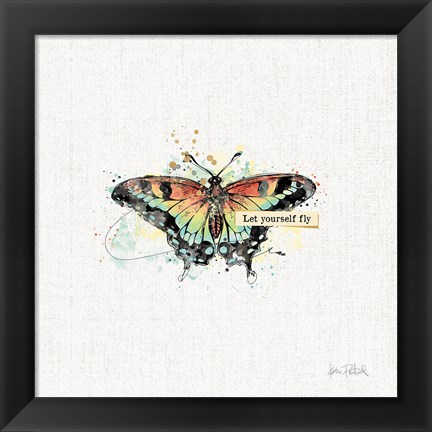 Framed Thoughtful Butterflies IV Print