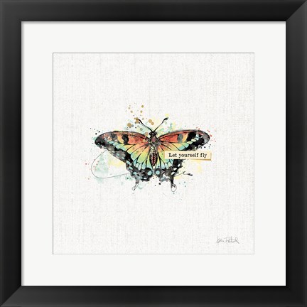 Framed Thoughtful Butterflies IV Print