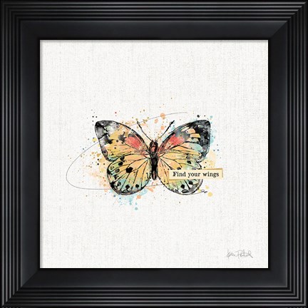 Framed Thoughtful Butterflies II Print