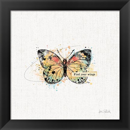 Framed Thoughtful Butterflies II Print