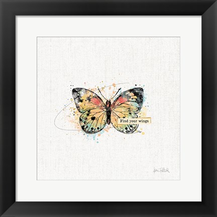 Framed Thoughtful Butterflies II Print