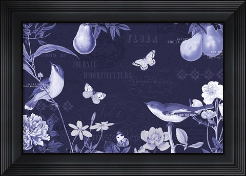 Framed Botanical Blue IV Print