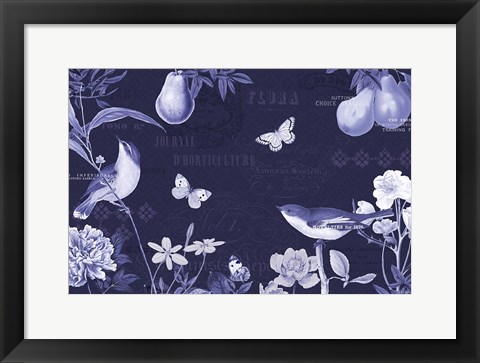 Framed Botanical Blue IV Print