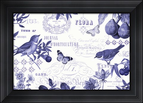 Framed Botanical Blue I Print